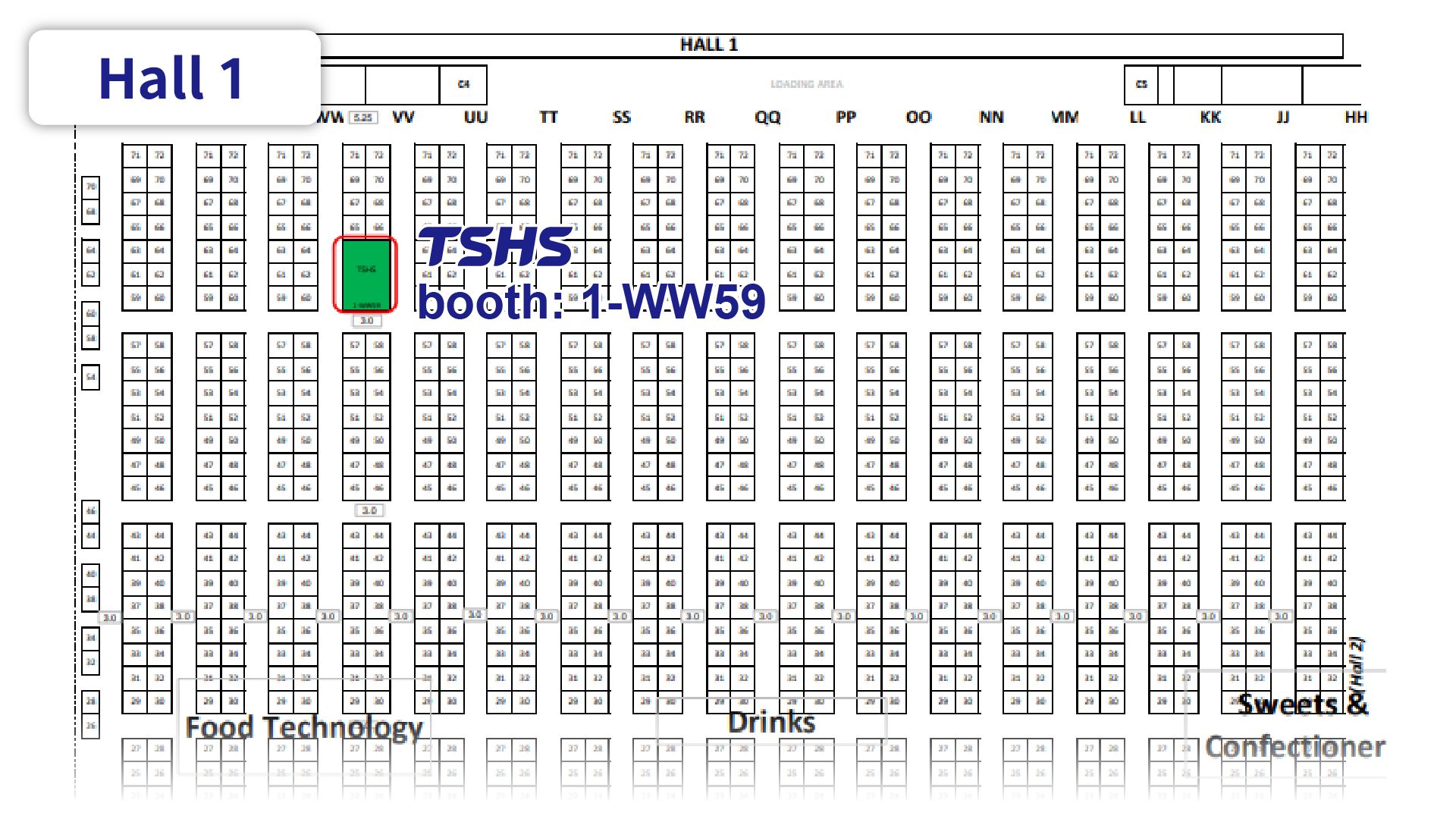 2025 Thaifex Exhibition Booth Layout | TSHS Numero ng Booth